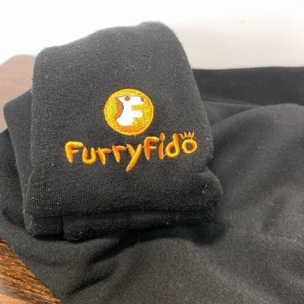 Furry Fido Hands-Free Reversible Design Pet Sling Tote Black Size Medium